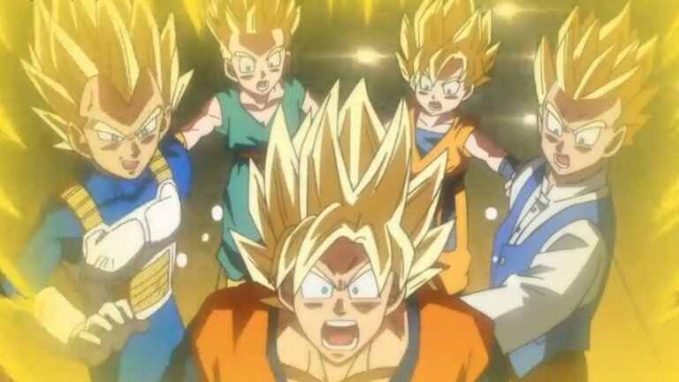 A primeira versão do Goku transformado em Super Saiyajin 3, desenhada por  Akira Toriyama, tinha cabelo curto, rabo dourado, e sobrancelha raspada.  Comenta e deixa o like! QNERDACADEMYY - iFunny Brazil